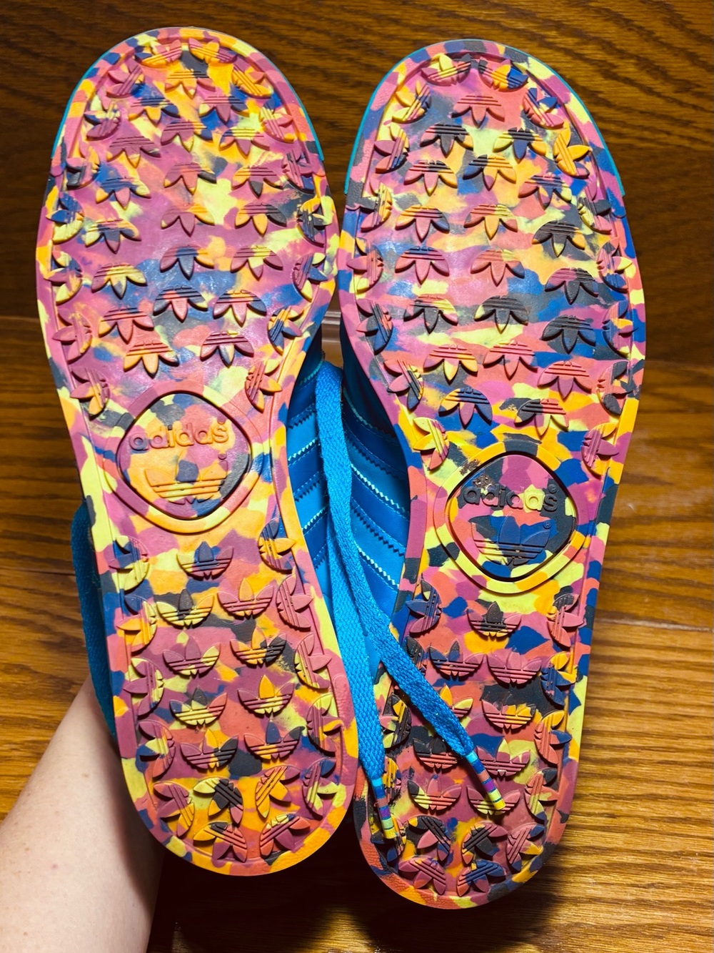 Adidas Originals Samoa Rainbow Sole Sneakers Blue Women’s Size 9 Style G99508 - Picture 8 of 16